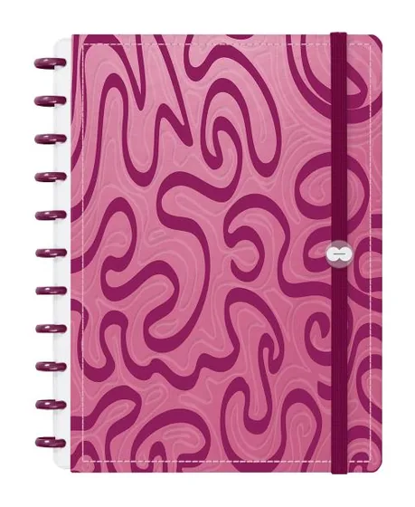 Caderno Iscool Disc Prime Urban Flow Spira Mauve